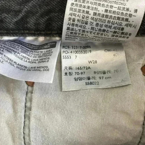 Levi’s Black high rise button front 501 shorts in size 28 - Picture 4 of 4